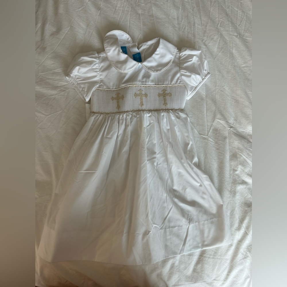 Anavini Baptism Dress Smocked